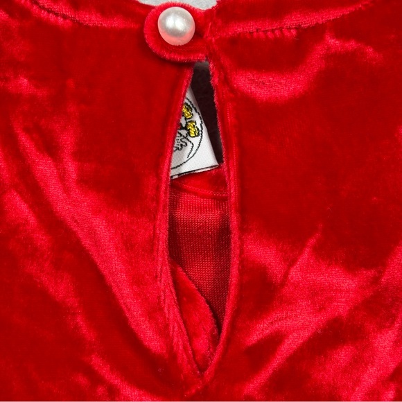Vintage Mickey And Co Velour Top Toddler 4T Red Valentines Mickie Loves Minnie - Picture 8 of 10